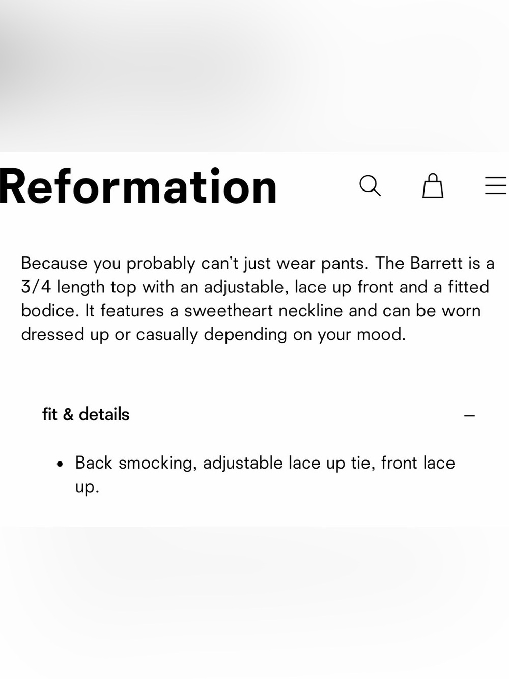 [reformation] barrett linen floral top - Picture 5 of 11